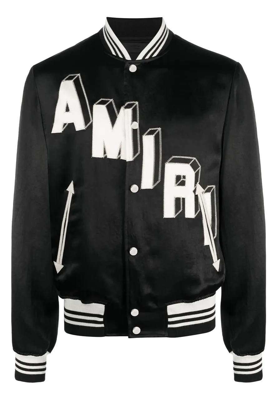 AMIRI Satin Varsity Jacket 1 amiri-satin-varsity-jacket