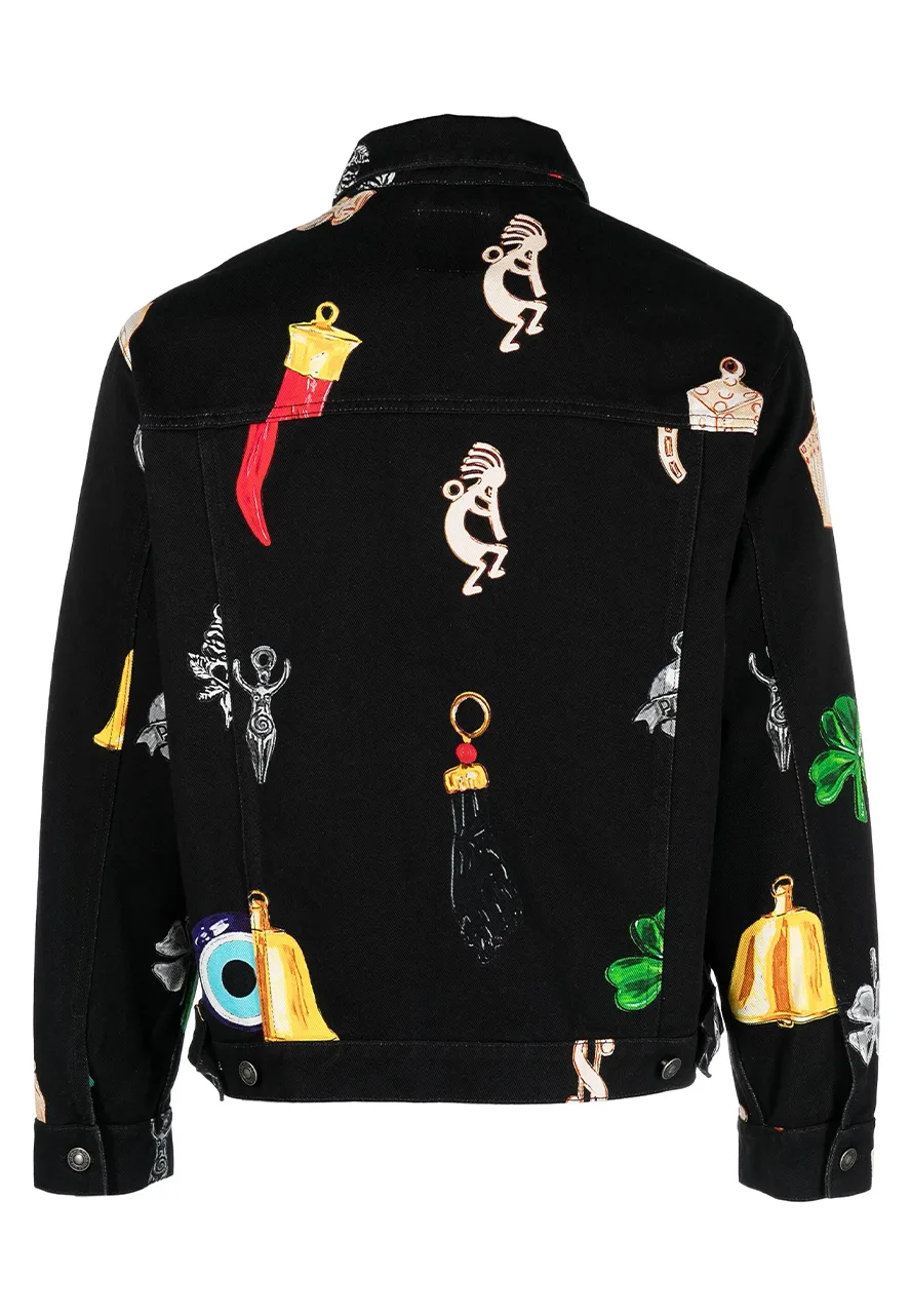 Graphic Print Black Denim Jacket 2 black-denim-jacket