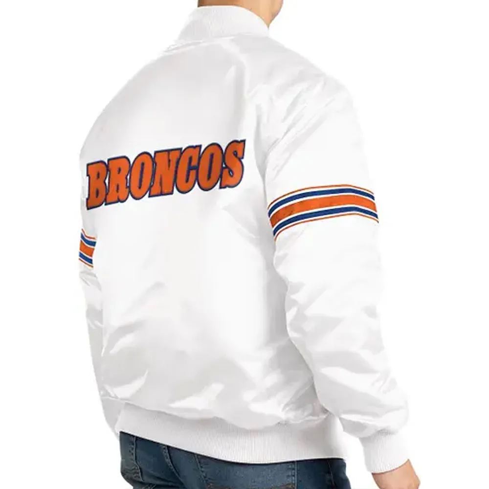 The Power Forward Denver Broncos White Satin Jacket 5 The Power Forward Denver Broncos White Satin Jacket - Image 5