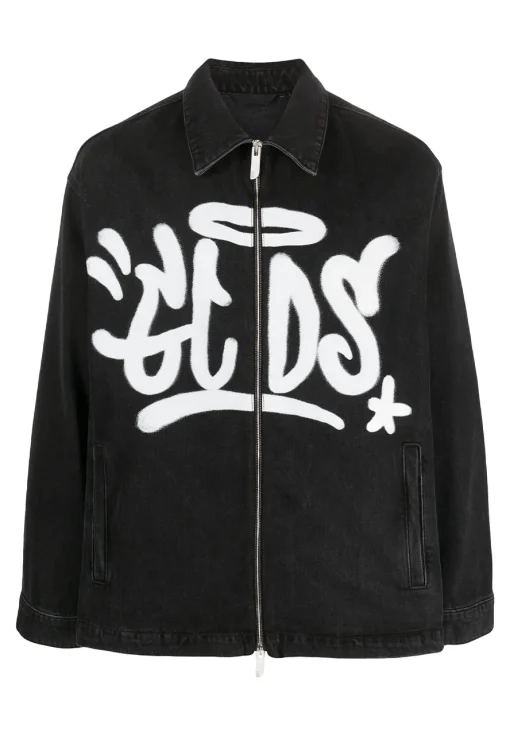 gcds-black-denim-jacket