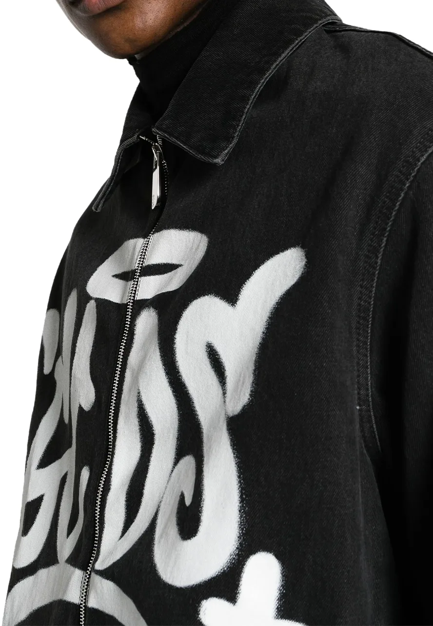 GCDS Black Denim Jacket 5 gcds-print-jacket