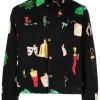 graphic-print-black-denim-jacket