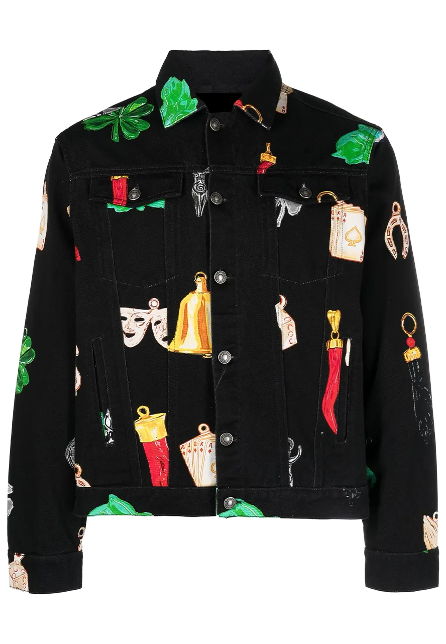 Graphic Print Black Denim Jacket 1 graphic-print-black-denim-jacket