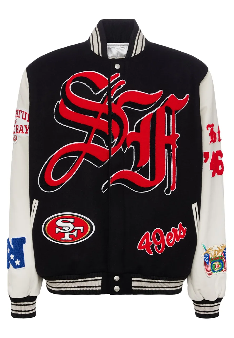 Jeff Hamilton San Francisco 49ers Black and White Jacket 1 jeff-hamilton-san-francisco-49ers-black-and-white-jacket