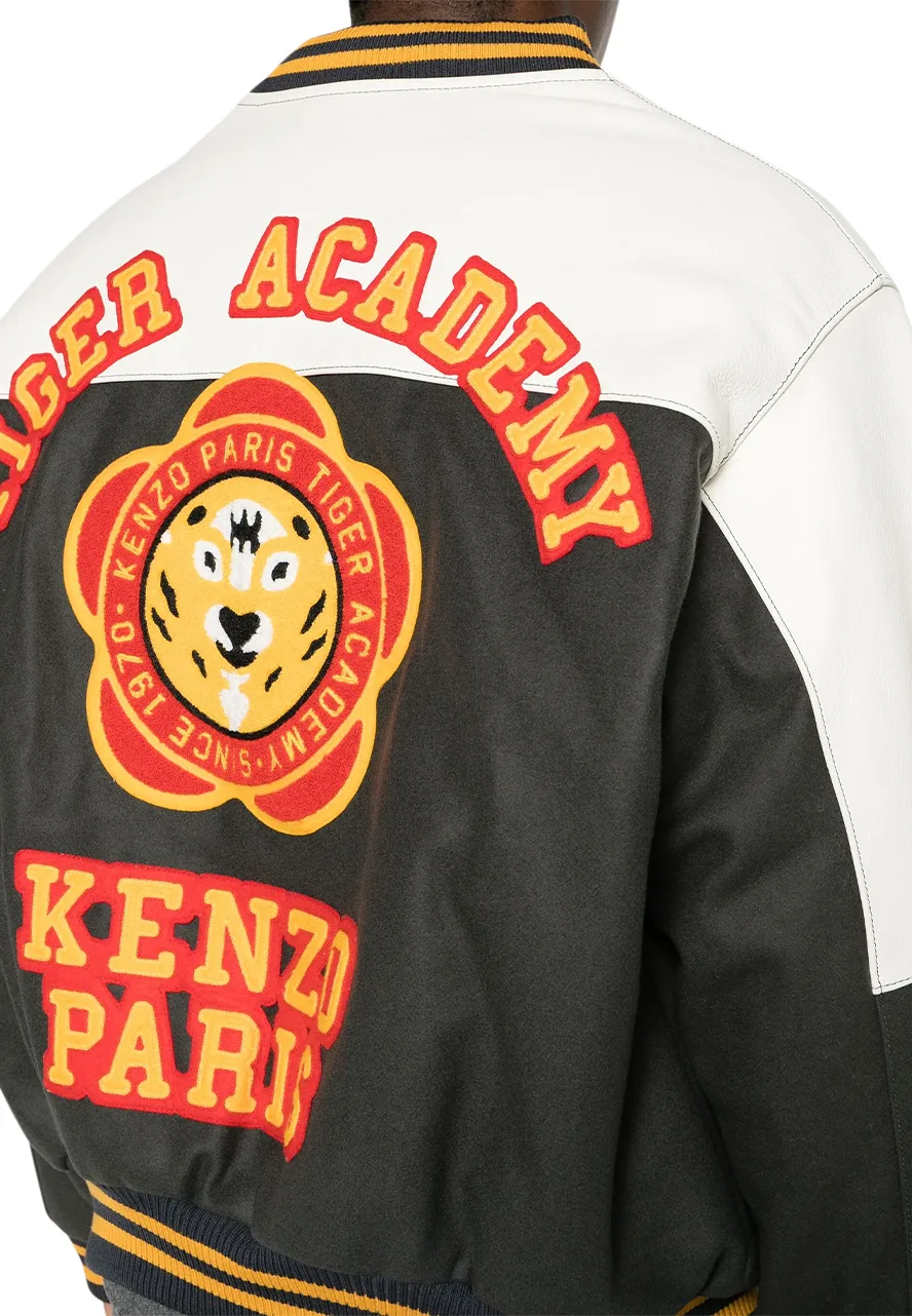 Kenzo Tiger Academy Black and White Varsity Jacket 5 kenzo-jacket