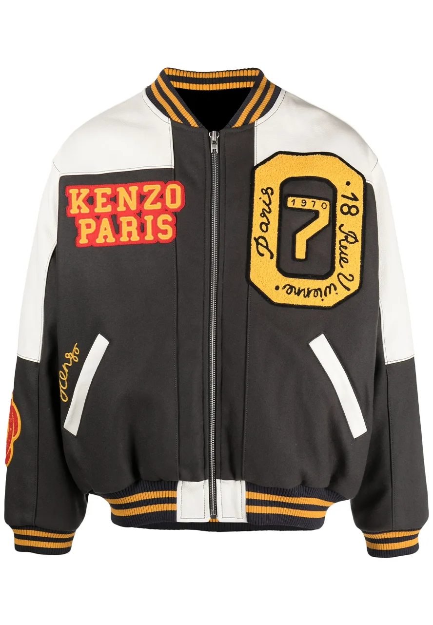 Kenzo Tiger Academy Black and White Varsity Jacket 1 kenzo-tiger-academy-black-and-white-varsity-jacket