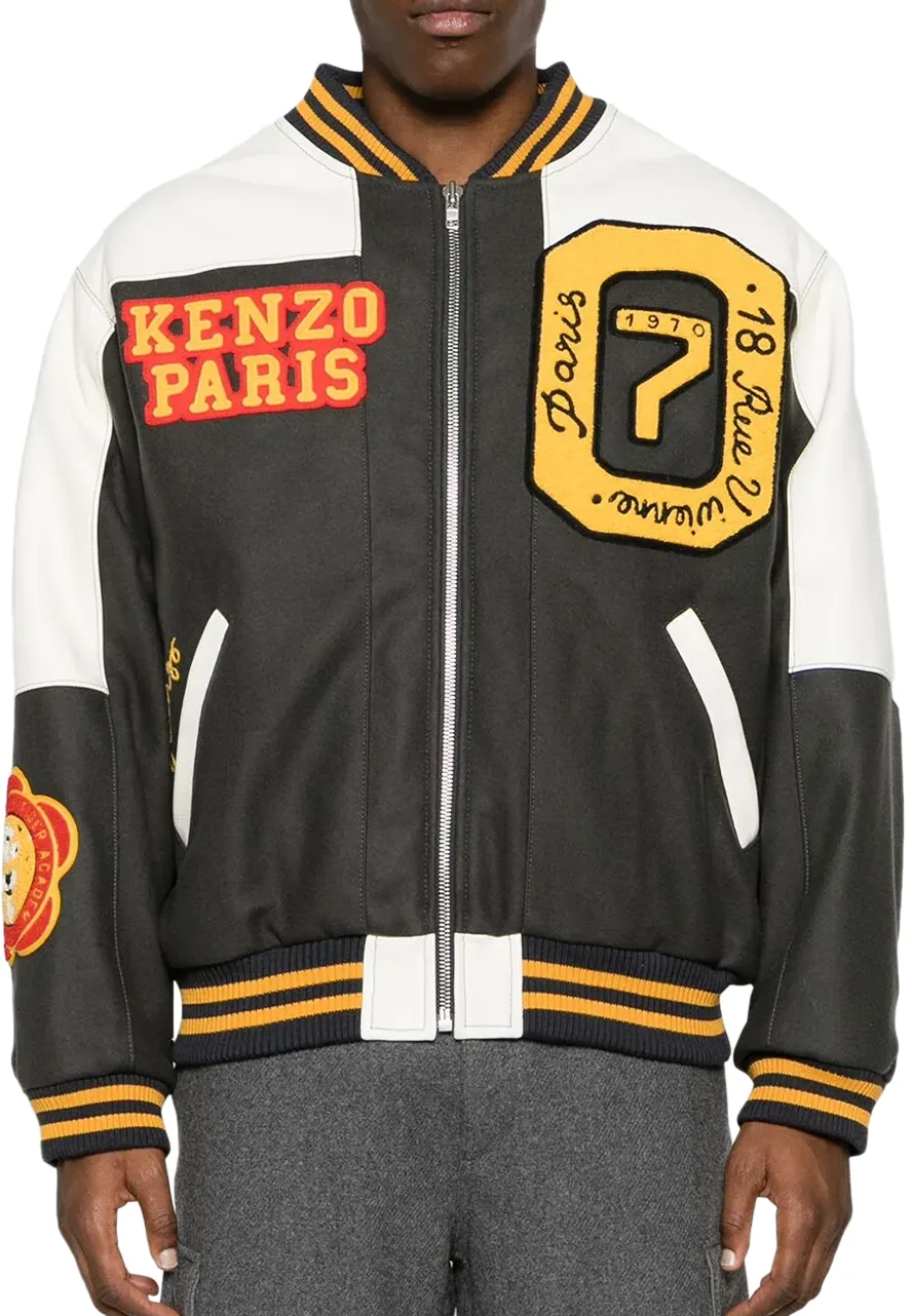 Kenzo Tiger Academy Black and White Varsity Jacket 3 kenzo-tiger-academy-jacket