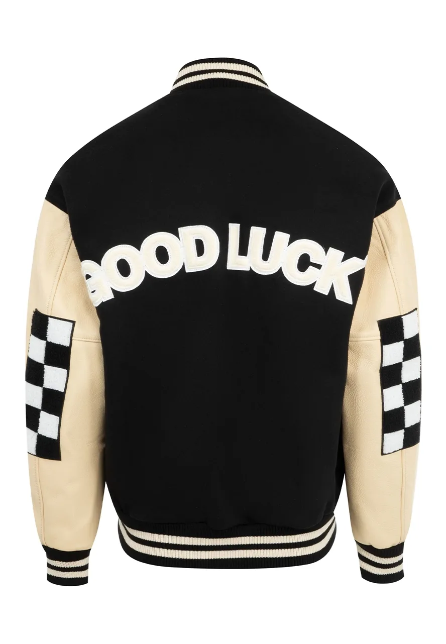 MR. Saturday Black Wool Varsity jacket 2 mr-saturday-varsity-jacket
