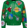 nba-collage-green-leather-jacket
