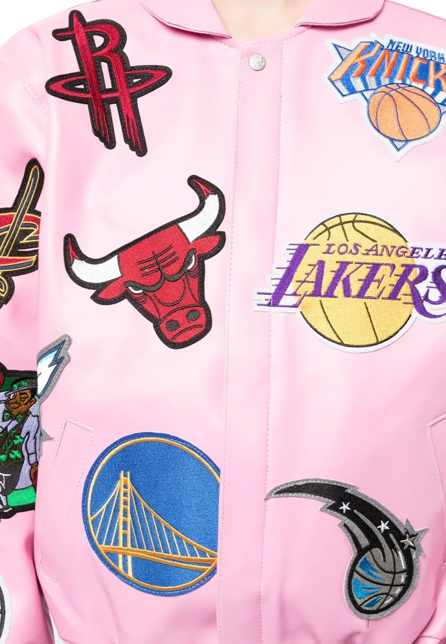 NBA Collage Light Pink Leather Jacket 5 nba-collage-jacket