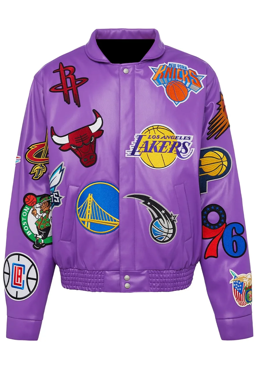 NBA Collage Purple Leather Jacket 1 nba-collage-purple-leather-jacket