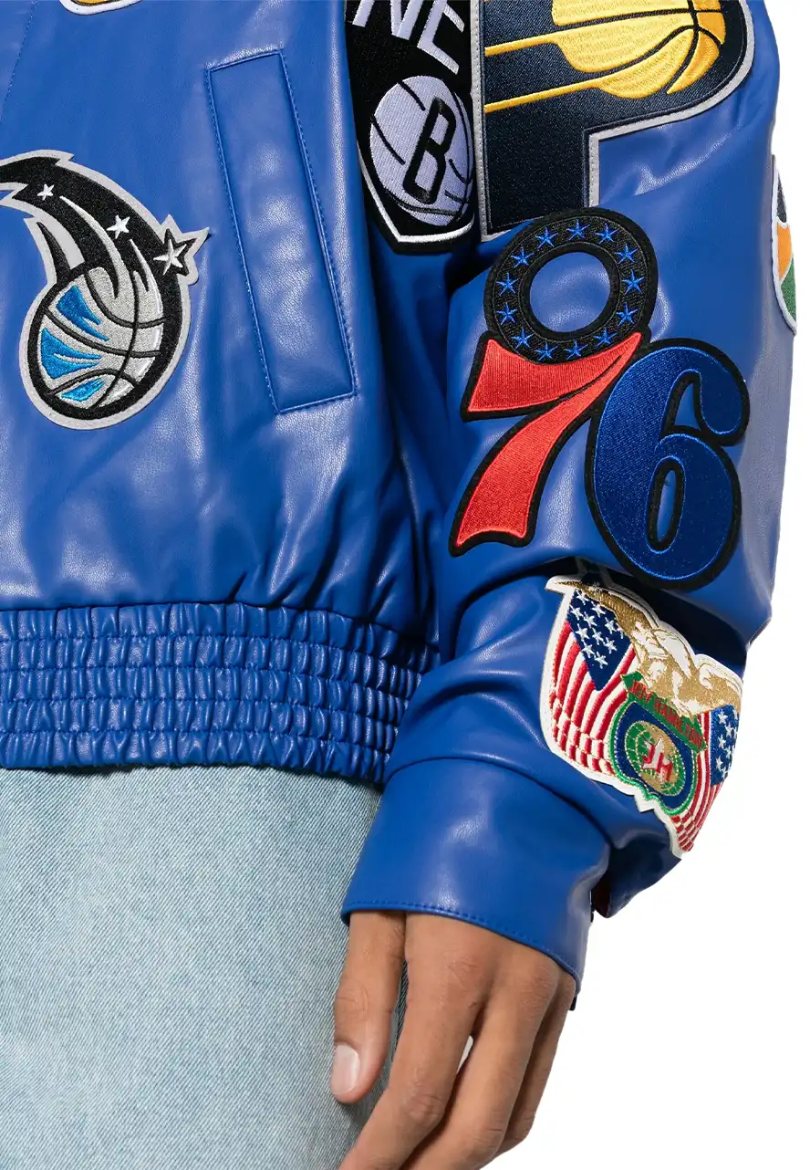 NBA Collage Royal Blue Leather Jacket 5 nba-collage-royal-blue-jacket