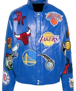 nba-collage-royal-blue-leather-jacket