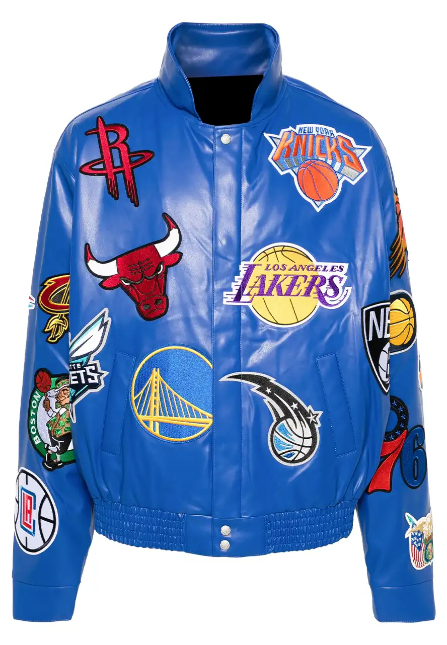 NBA Collage Royal Blue Leather Jacket 1 nba-collage-royal-blue-leather-jacket