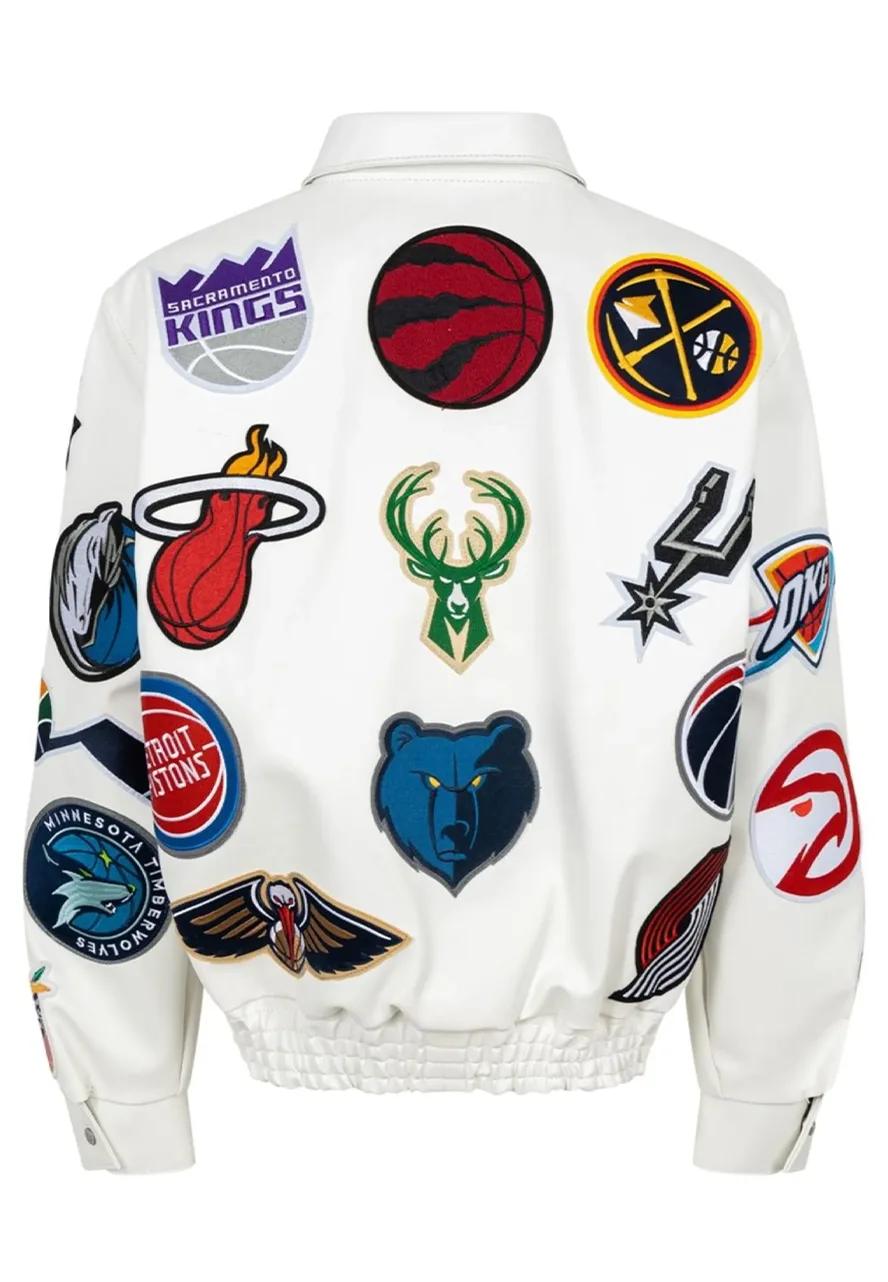 NBA Collage White Leather Jacket 2 nba-collage-white-leather-b0mber-jacket