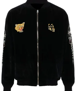 neighborhood-black-velvet-bomber-jacket