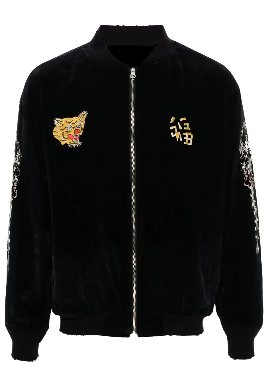 Neighborhood Black Velvet Bomber Jacket 1 neighborhood-black-velvet-bomber-jacket