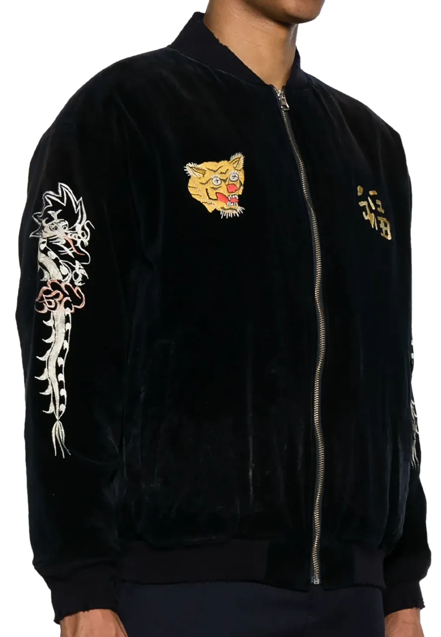 Neighborhood Black Velvet Bomber Jacket 4 neighborhood-black-velvet-jacket