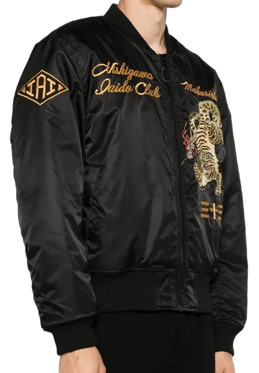 nekomata-tiger-black-satin-jacket