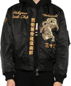 nekomata-tiger-ma-1-black-jacket