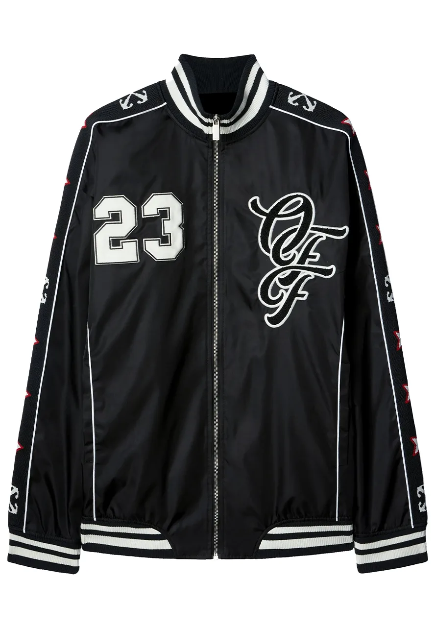 Off White Black Satin Bomber Jacket 1 off-white-black-satin-bomber-jacket