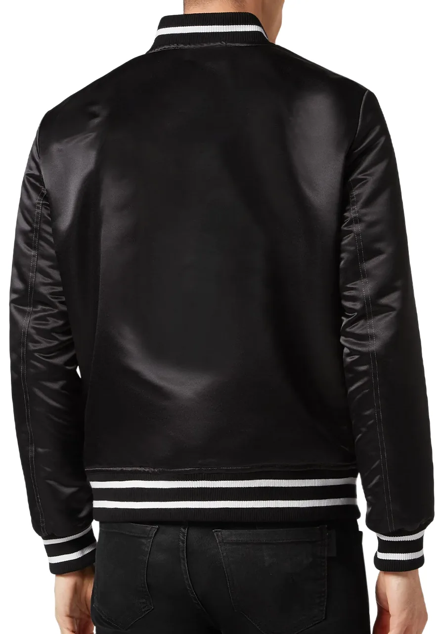 Philipp Plein Satin Black Bomber Jacket 2 philipp-plein-bomber-jacket
