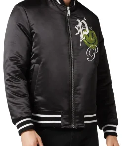 Philipp Plein Satin Black Bomber Jacket 5 philipp-plein-jacket