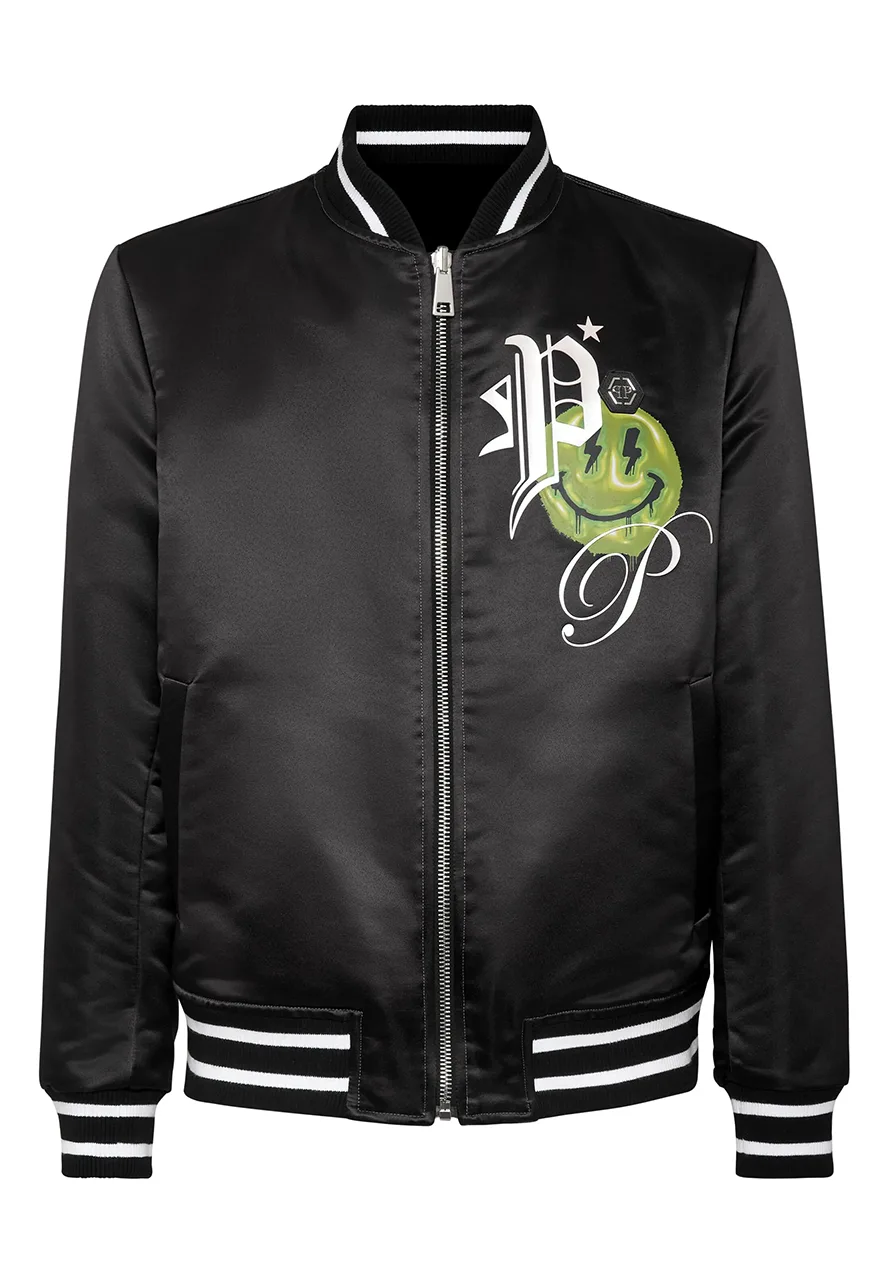 Philipp Plein Satin Black Bomber Jacket 1 philipp-plein-satin-black-bomber-jacket