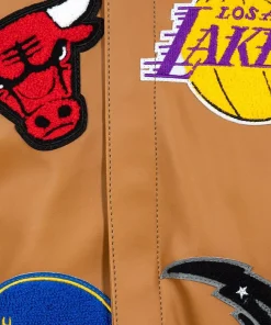 NBA Collage Brown Leather Jacket 5 nba-collage-brown-leather-jacket