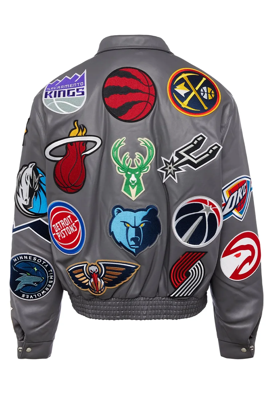 NBA Collage Grey Leather Jacket 2 starter-nba-grey-leather-jacket
