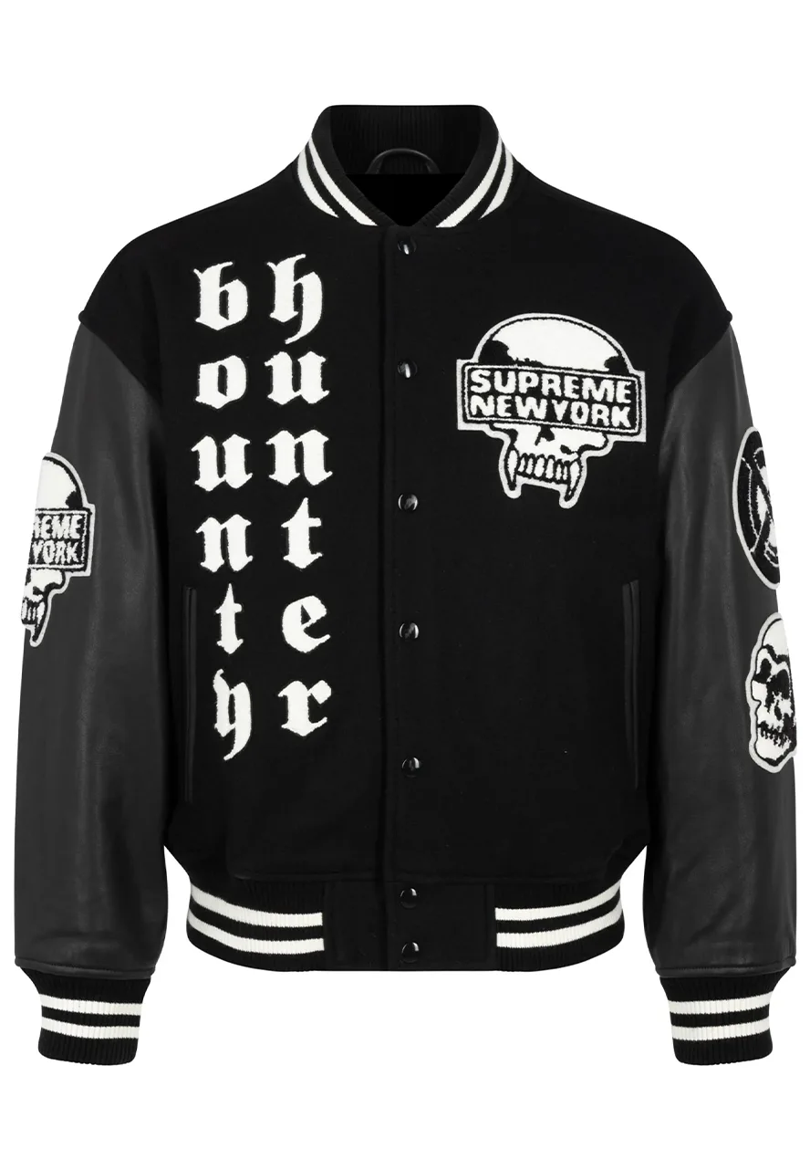 Supreme Bounty Hunter Black Varsity Bomber Jacket 1 supreme-bounty-hunter-black-varsity-bomber-jacket