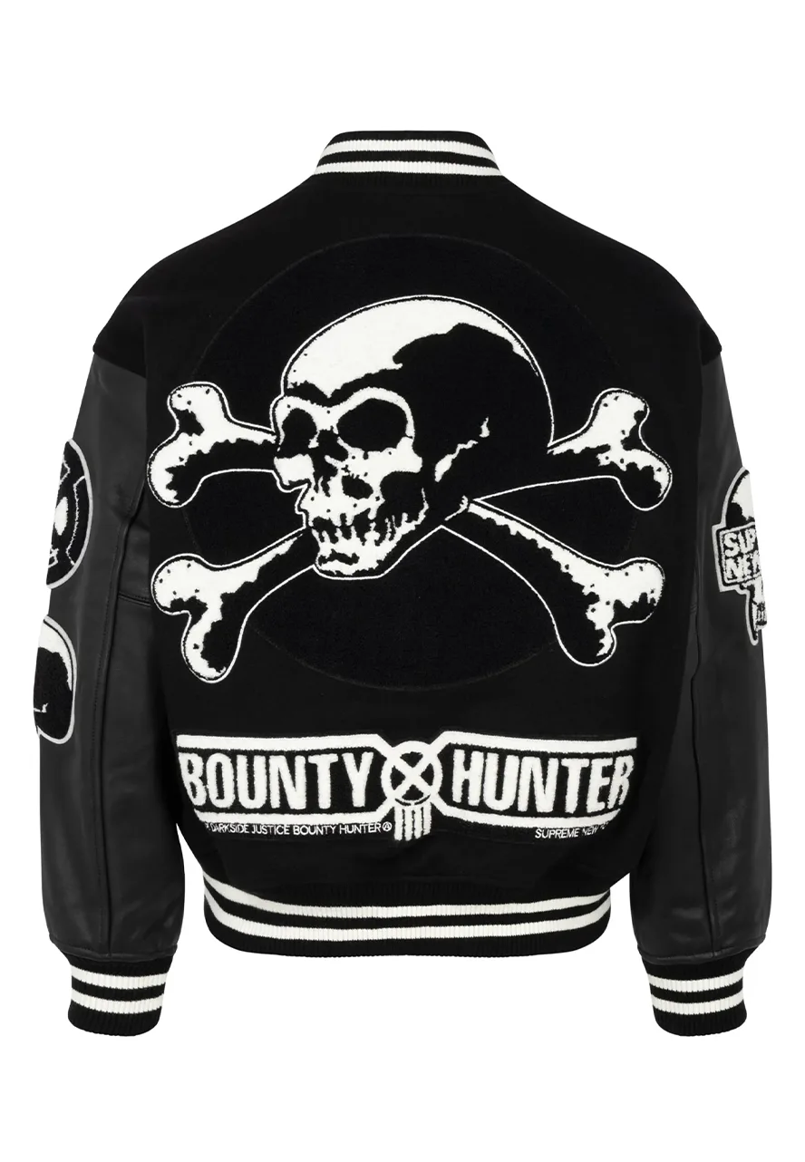 Supreme Bounty Hunter Black Varsity Bomber Jacket 2 supreme-bounty-hunter-black-varsity-jacket