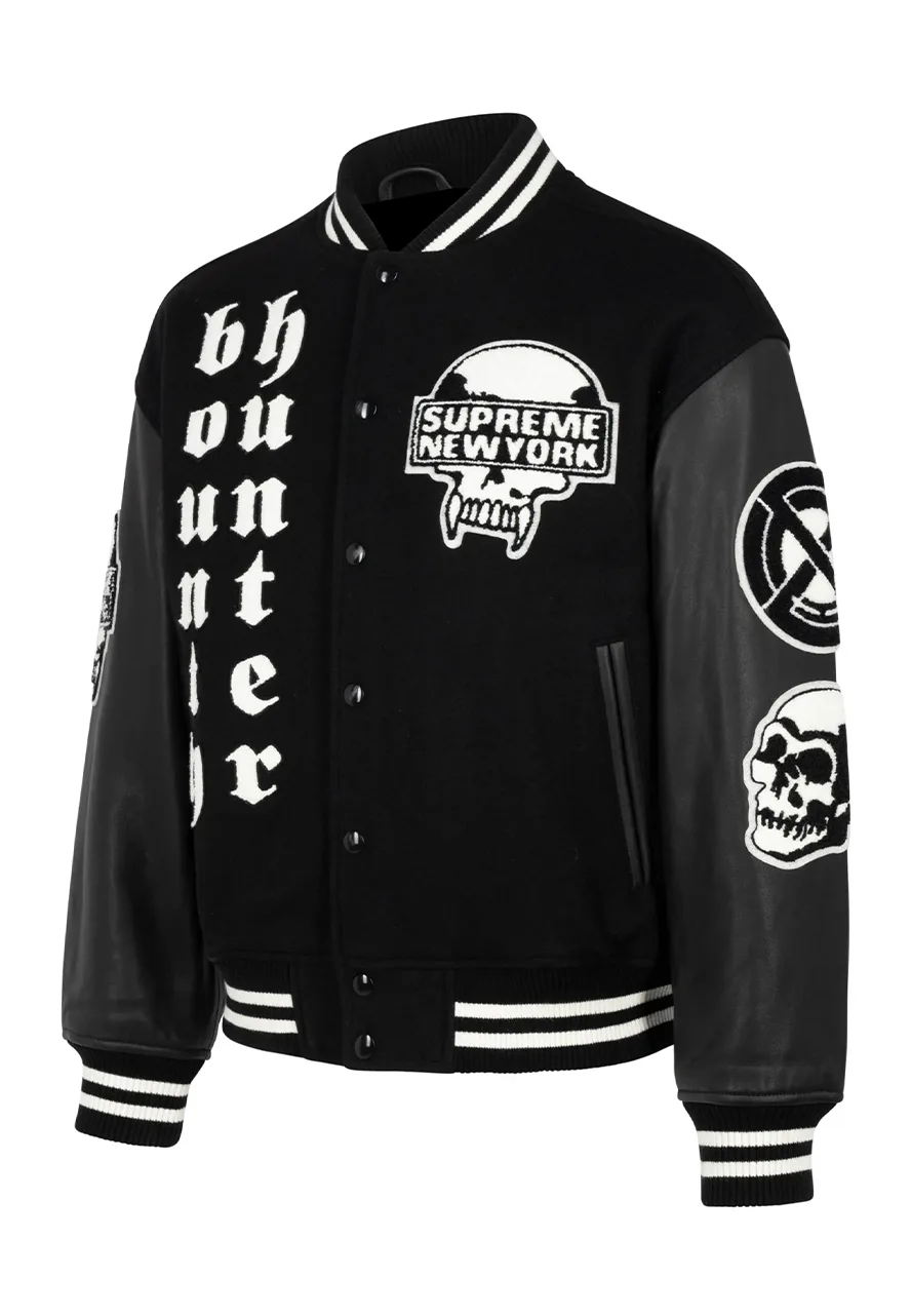 Supreme Bounty Hunter Black Varsity Bomber Jacket 3 supreme-bounty-hunter-jacket