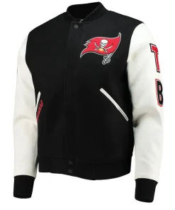 tampa-bay-buccaneers-black-and-white-letterman-jacket