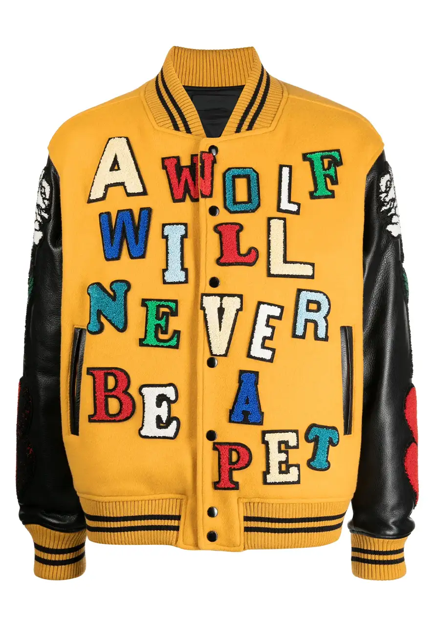 Undercover Yellow and Black Varsity Jacket 1 undercover-yellow-and-black-varsity-jacket