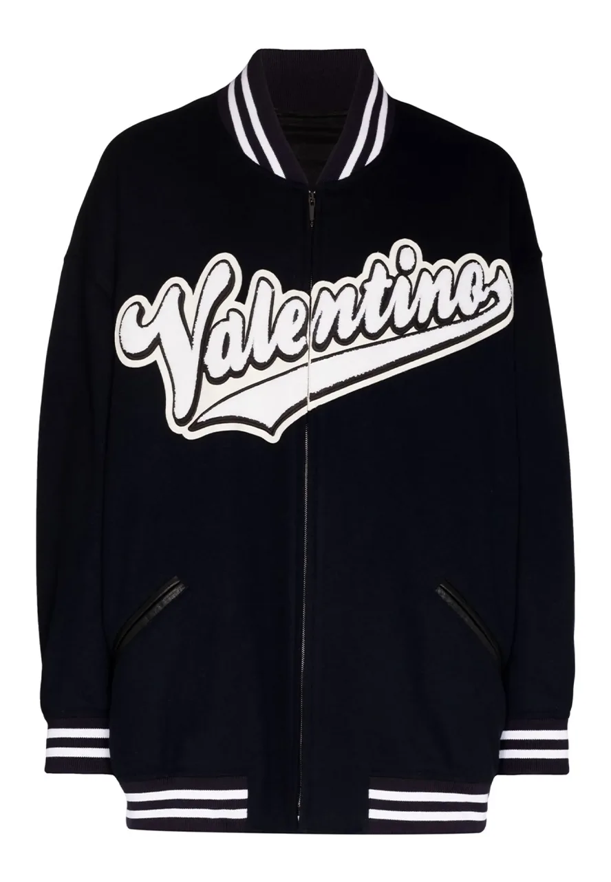 Valentino Oversized Black Bomber Jacket 1 valentino-oversized-black-bomber-jacket
