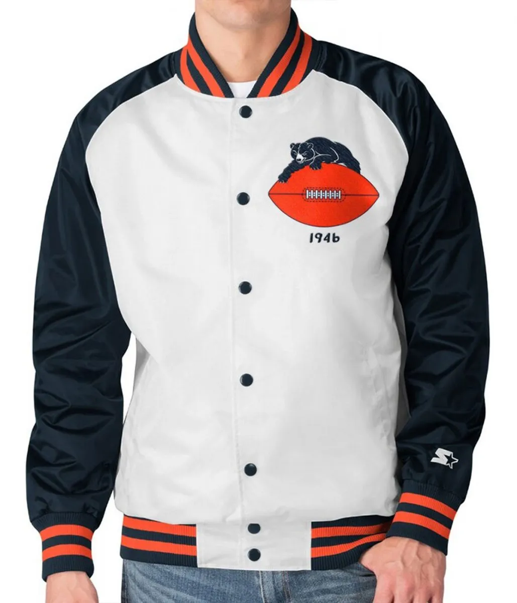 Chicago Bears Clean Up Throwback Satin Jacket 5 chicago-bears-clean-up-satin-jacket