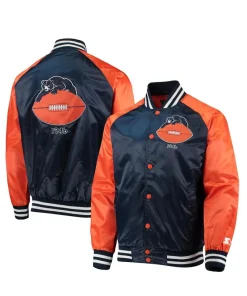 Chicago Bears Clean Up Throwback Satin Jacket 15 chicago-bears-throwback-satin-jacket