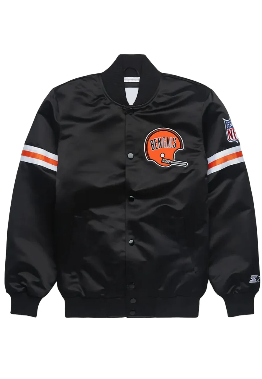 Starter Cincinnati Bengals Satin Jacket 3 cincinnati-bengals-black-jacket