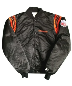 NFL Cincinnati Bengals Black and White Satin Jacket 11 cincinnati-bengals-black-satin-jacket