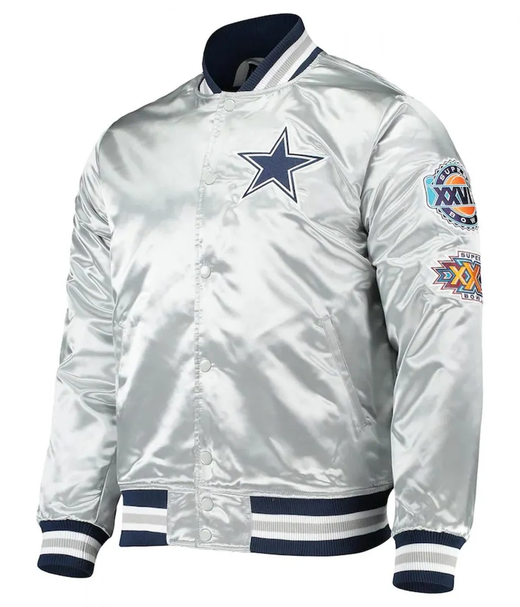Dallas Cowboys Silver Varsity Jacket 1 dallas-cowboys-silver-varsity-jacket