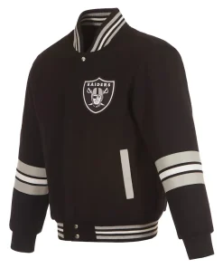 las-vegas-raiders-striped-varsity-jacket