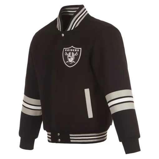 las-vegas-raiders-striped-varsity-jacket