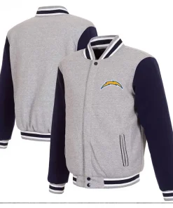 Los Angeles Chargers Navy Blue and Gray Varsity Jacket 6 los-angeles-chargers-jacket