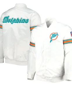 The Power Forward Miami Dolphins White Jacket 5 miami-dolphins-white-jacket