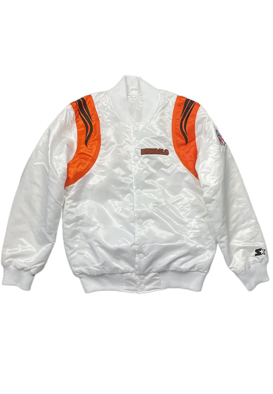 NFL Cincinnati Bengals Black and White Satin Jacket 3 nfl-cincinnati-bengals-white-satin-jacket