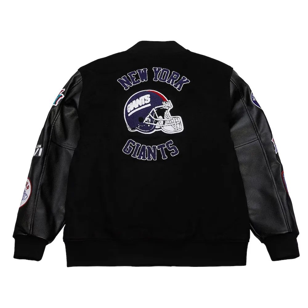 NY Giants Blackout Vintage Logo Jacket 2 ny-giants-blackout-jacket