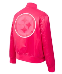 pittsburgh-steelers-triple-pink-bomber-satin-jacket
