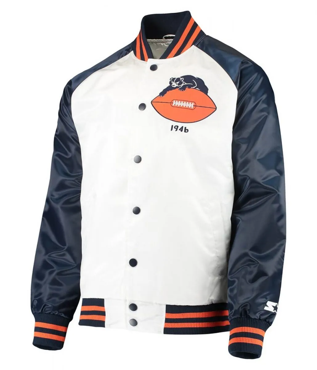 Chicago Bears Clean Up Throwback Satin Jacket 1 starter-chicago-bears-clean-up-throwback-varsity-jacket