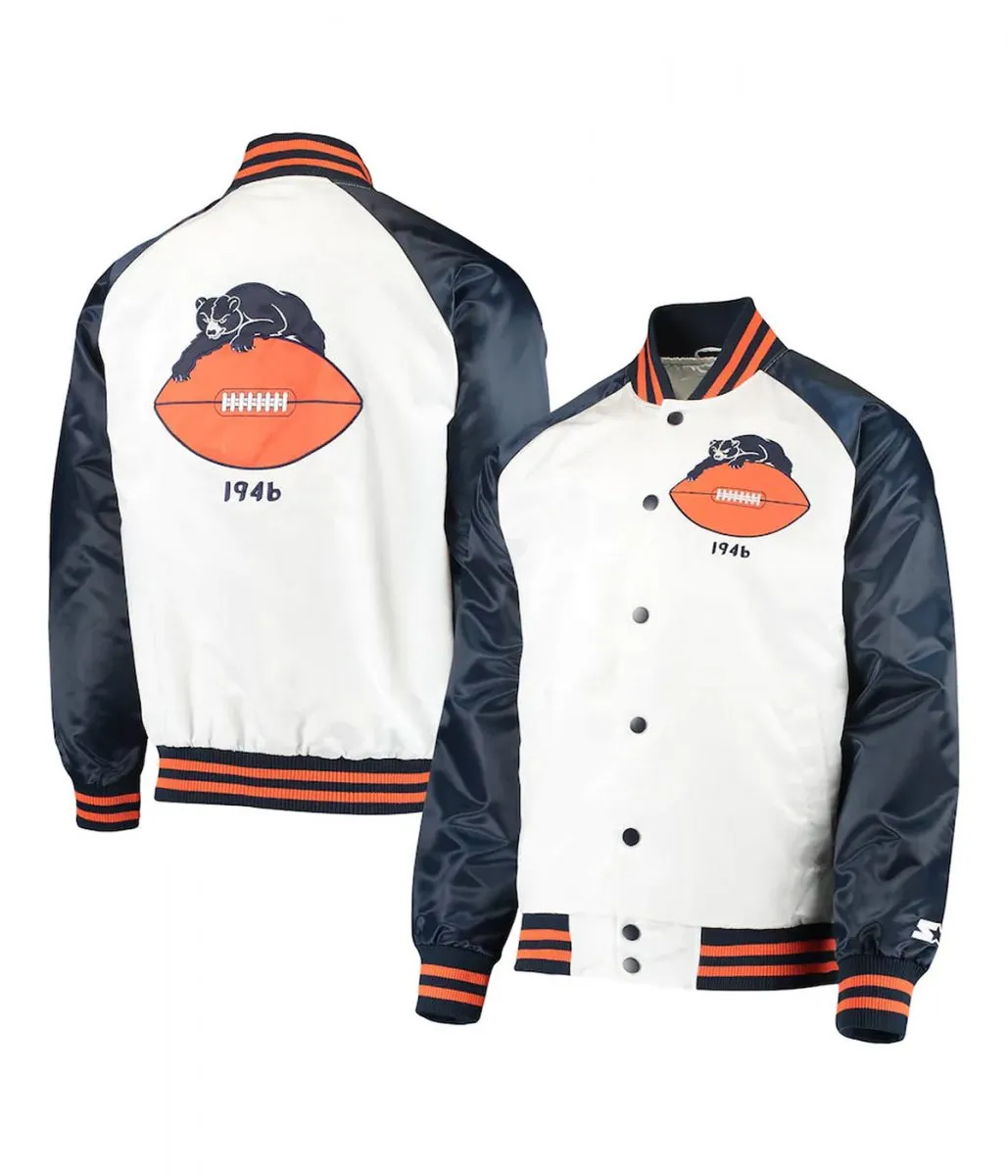 Chicago Bears Clean Up Throwback Satin Jacket 7 starter-chicago-bears-clean-up-throwback-varsity-satin-jacket